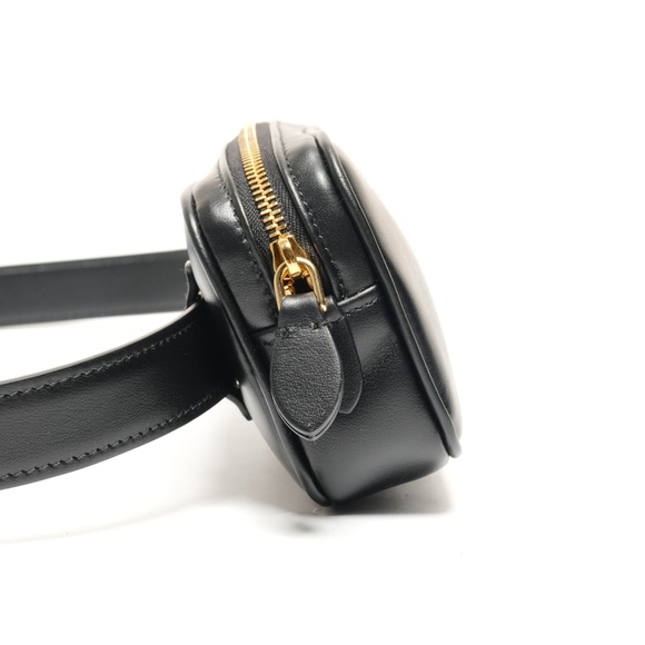 Miu Miu Miu logo leather waist bag in soft calfskin, black, WS26611 - Picture 6 of 13